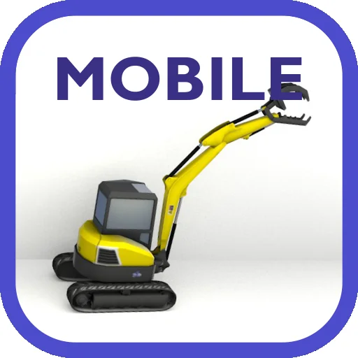 Hydraulic excavator training icon