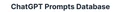 ChatGPT Prompts Database logo