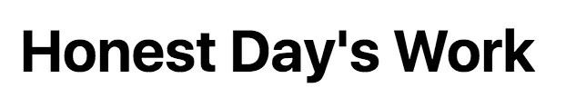 Honest Days Work logo