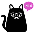 Mica the Hipster Cat logo
