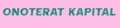 Onoterat Kapital logo