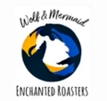 Wolf and Mermaid Enchanted Roasters logo