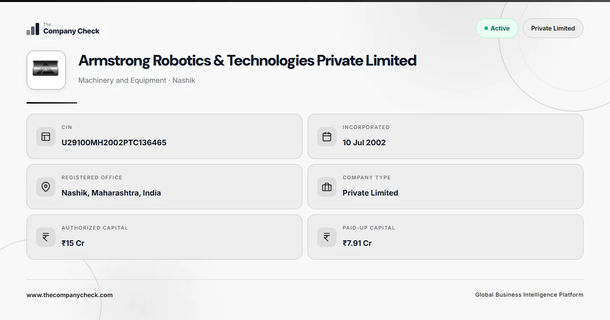 Armstrong Robotics & Technologies Private Limited - FY 2026
