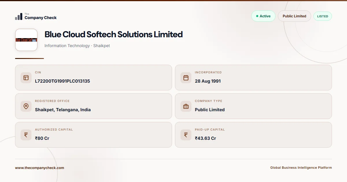 Blue Cloud Softech Solutions Limited - 2026 Insights