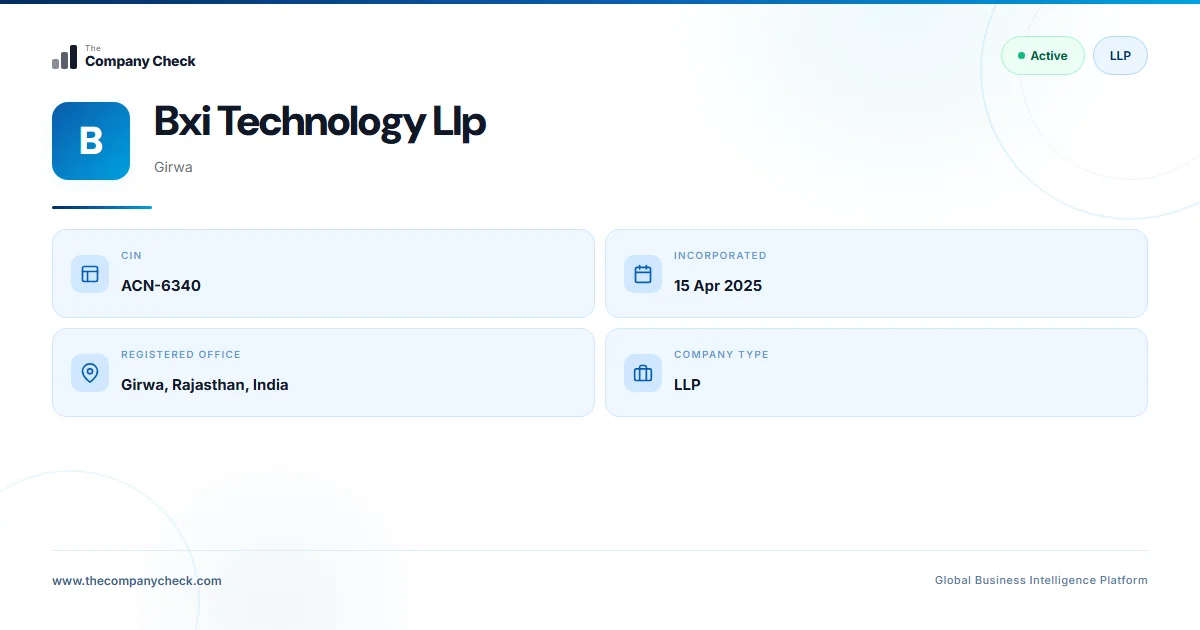 Bxi Technology Llp - 2026 Insights | The Company Check