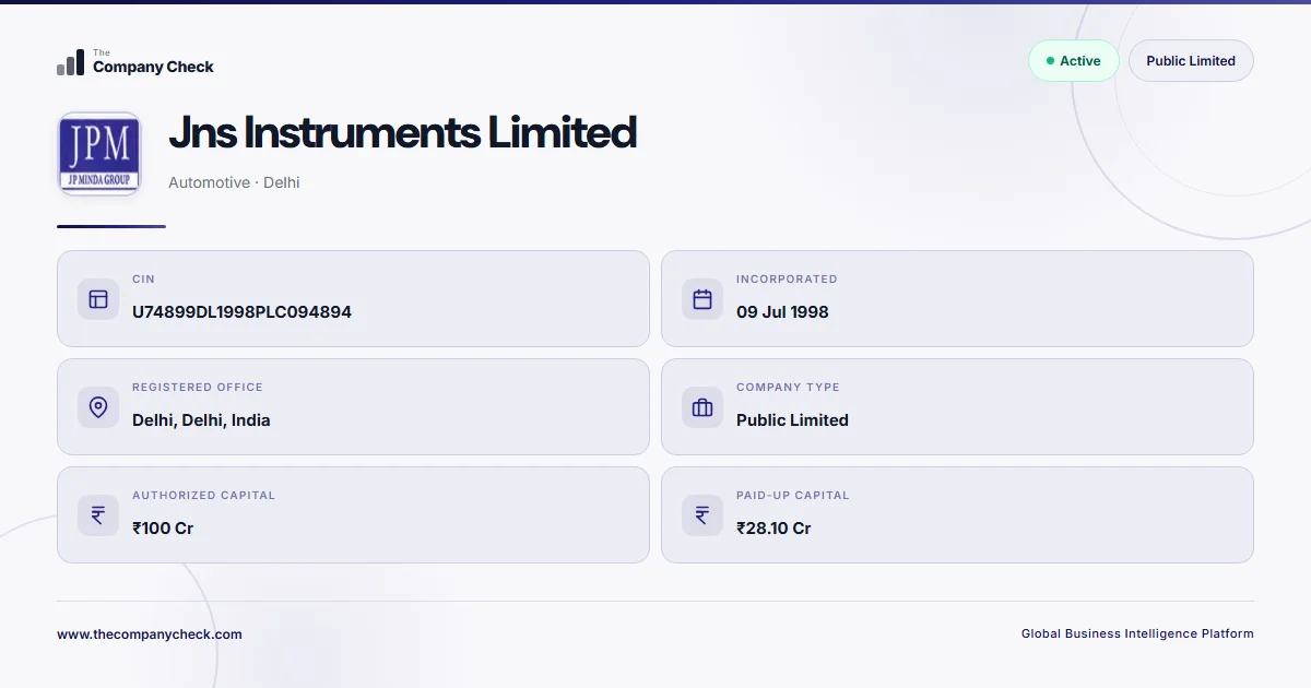 Jns Instruments Limited - 2026 Insights