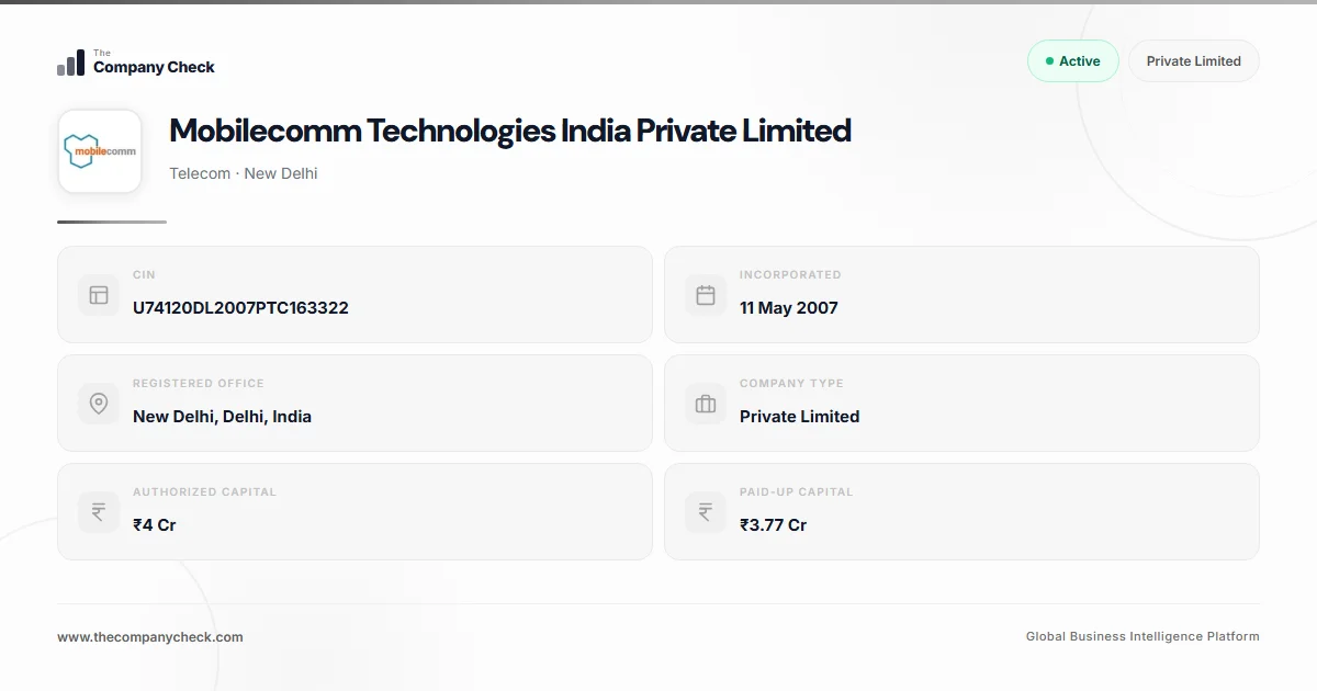 Mobilecomm Technologies India Private Limited - FY 2026