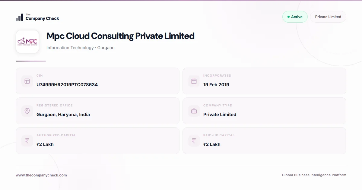 Mpc Cloud Consulting Private Limited - 2026 Insights