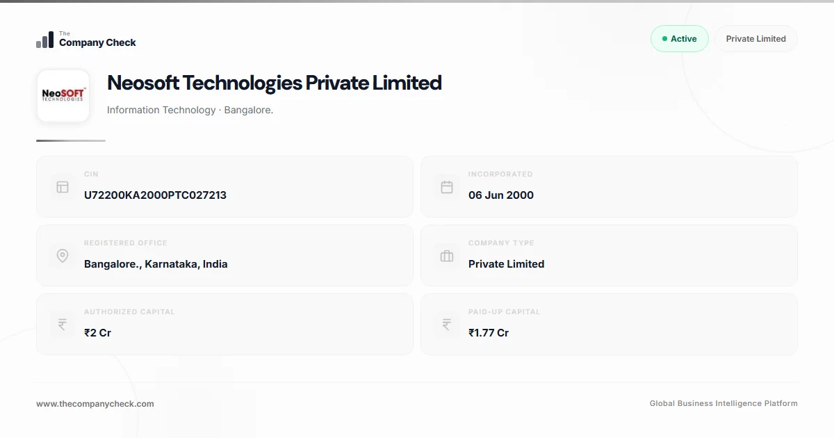 Neosoft Technologies Private Limited - 2026 Insights