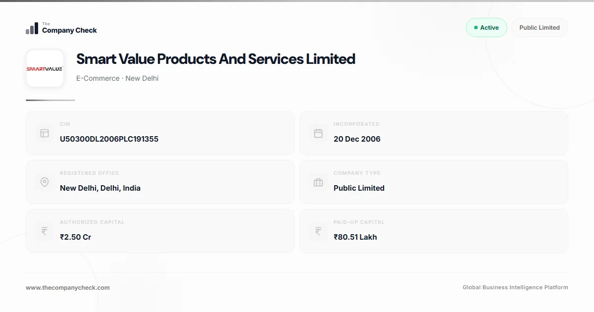 Smart Value Products And Services Limited - 2026 Insights