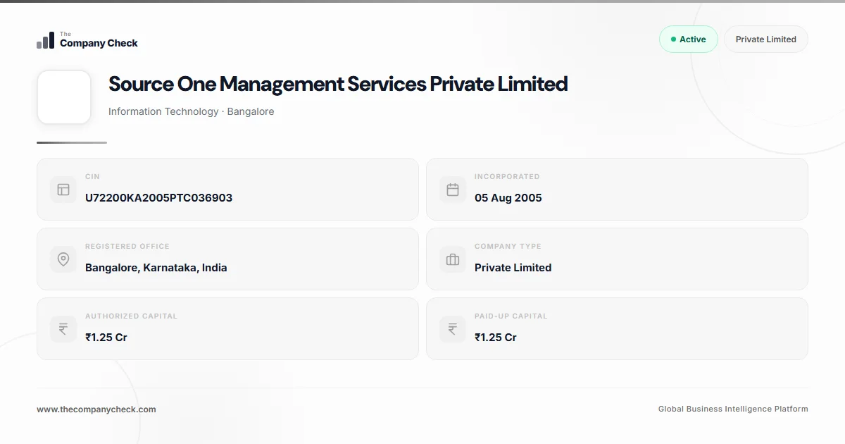 Source One Management Services Private Limited - FY 2026