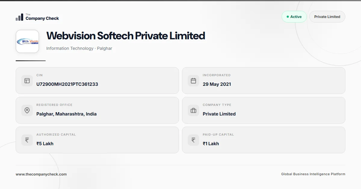 Webvision Softech Private Limited - 2026 Insights