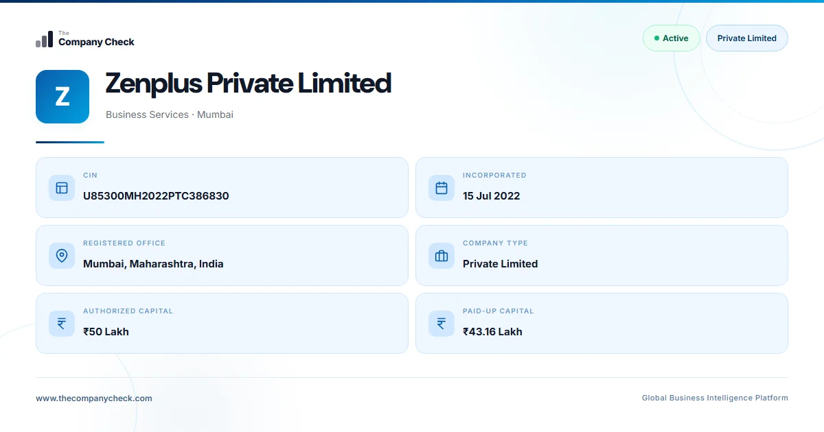 Zenplus Private Limited - 2026 Insights